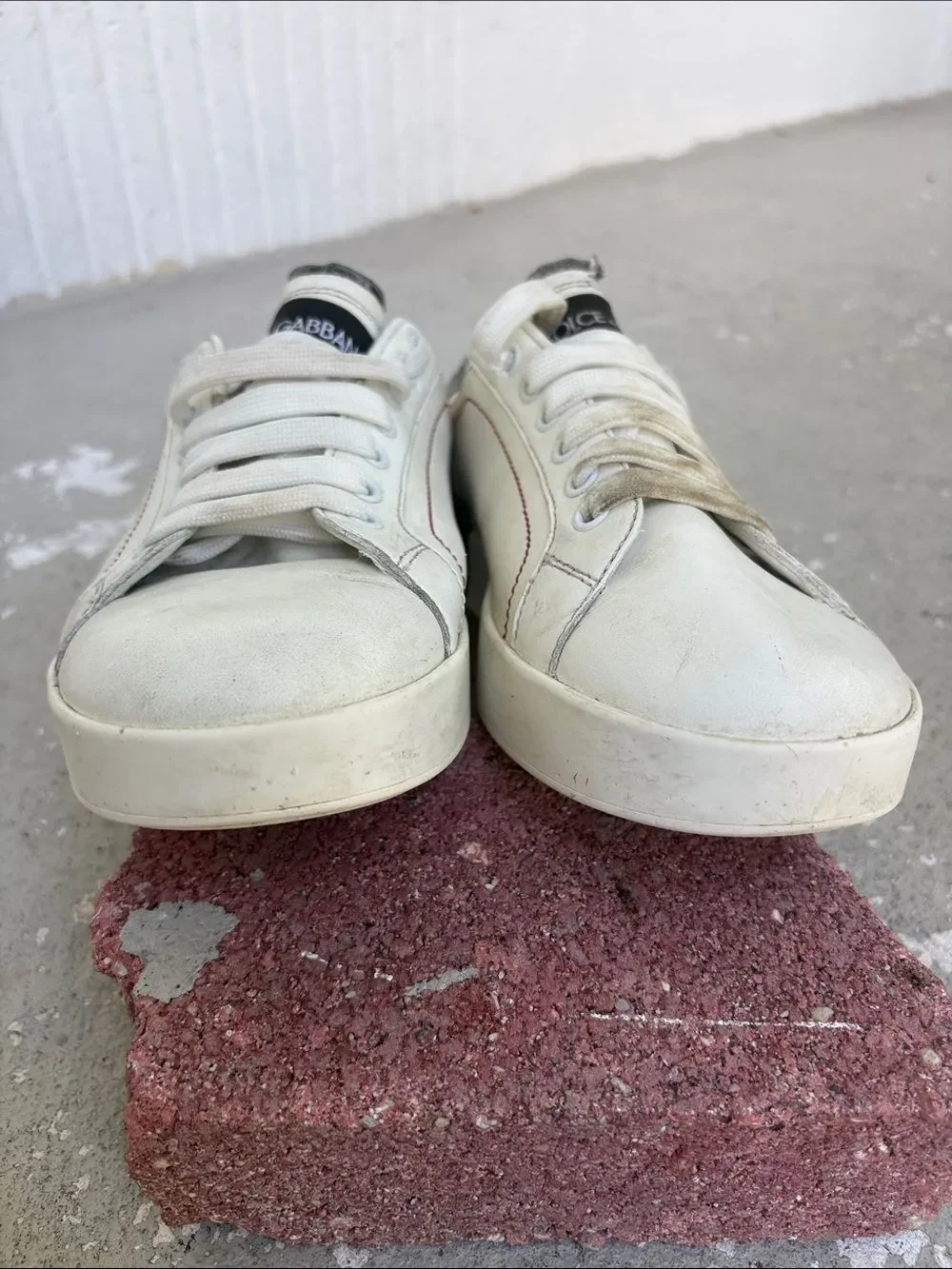 Dolce and Gabbana Portofino leather sneakers